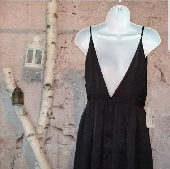 Free People dress (black) deep v, plunge spaghetti prom Macy's Tags - Picture 3 of 5